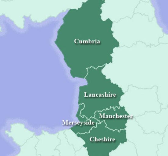 North West UK Map